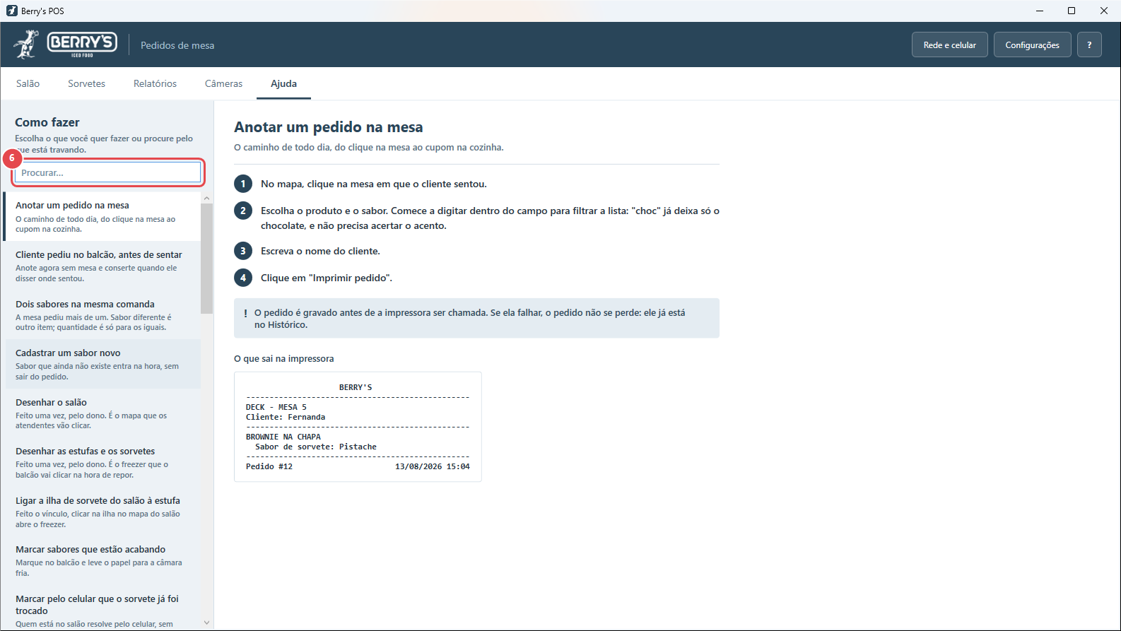 Passo 6: A aba Ajuda tem busca — digite 